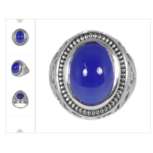 Blue Onyx Gemstone 925 bijoux en argent massif